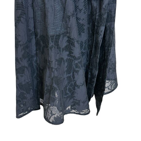 Josie Natori 8 Sleeveless Belted Jacquard Fit-&-Flare Floral Gray  Dress Unlined - Picture 6 of 13